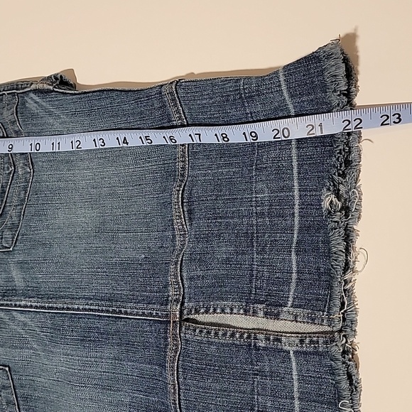 Candie's Vintage Skirt Pencil Midi Denim Blue Jean Y2K 90s Pockets Slit Junior 7 - Picture 16 of 16